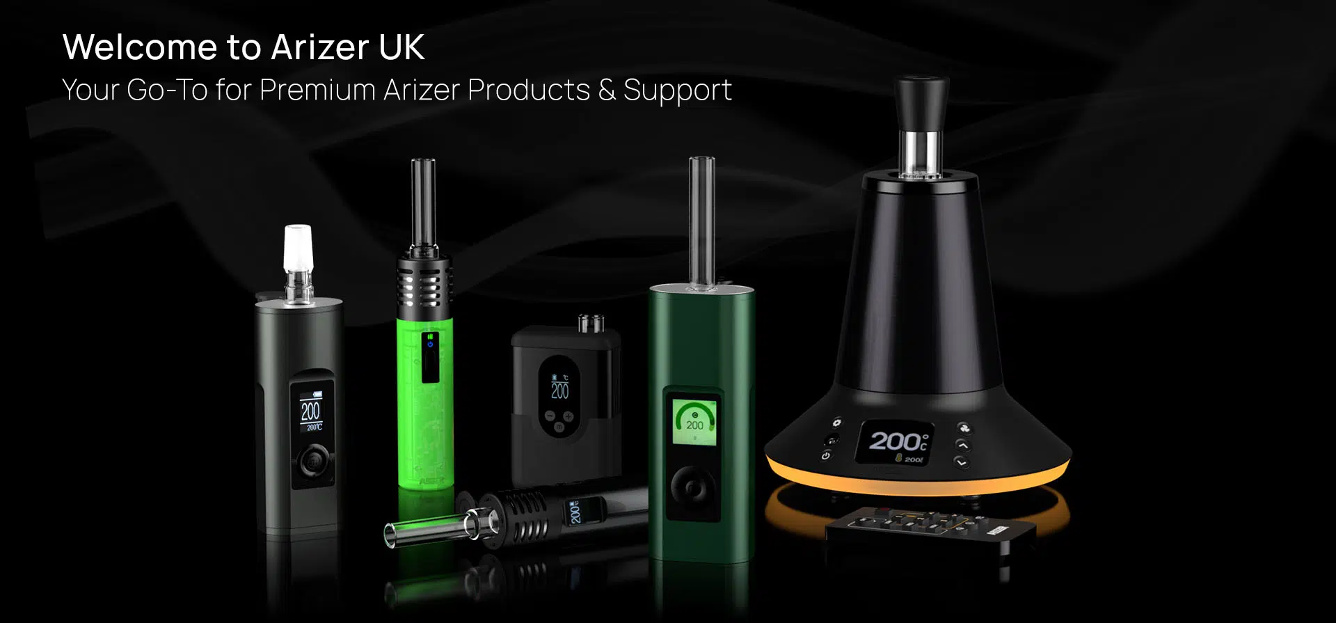 Arizer UK home page hero image